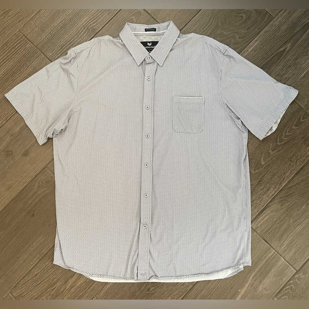 Buttercloth Icy Cotton Men's 3XL Regular Fit Short Sleeve Shirt Gray